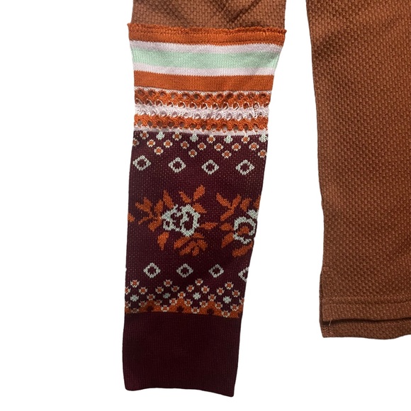 Free People Womens Size S Mikah Layering Cuff Autumn Combo Top NWT - Picture 4 of 8